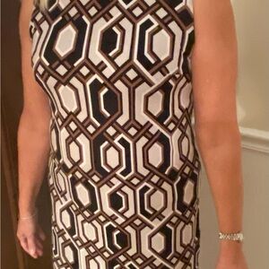 Geometric Patterned Sleeveless Dress